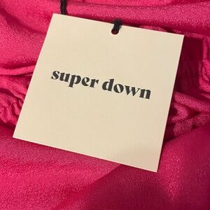 NWT Superdown Brielle Hot Pink Halter Jumpsuit Size S *FREE SHIP*